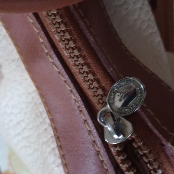 Vintage Bone and Brown All Leather Dooney & Burke - Picture 4 of 11